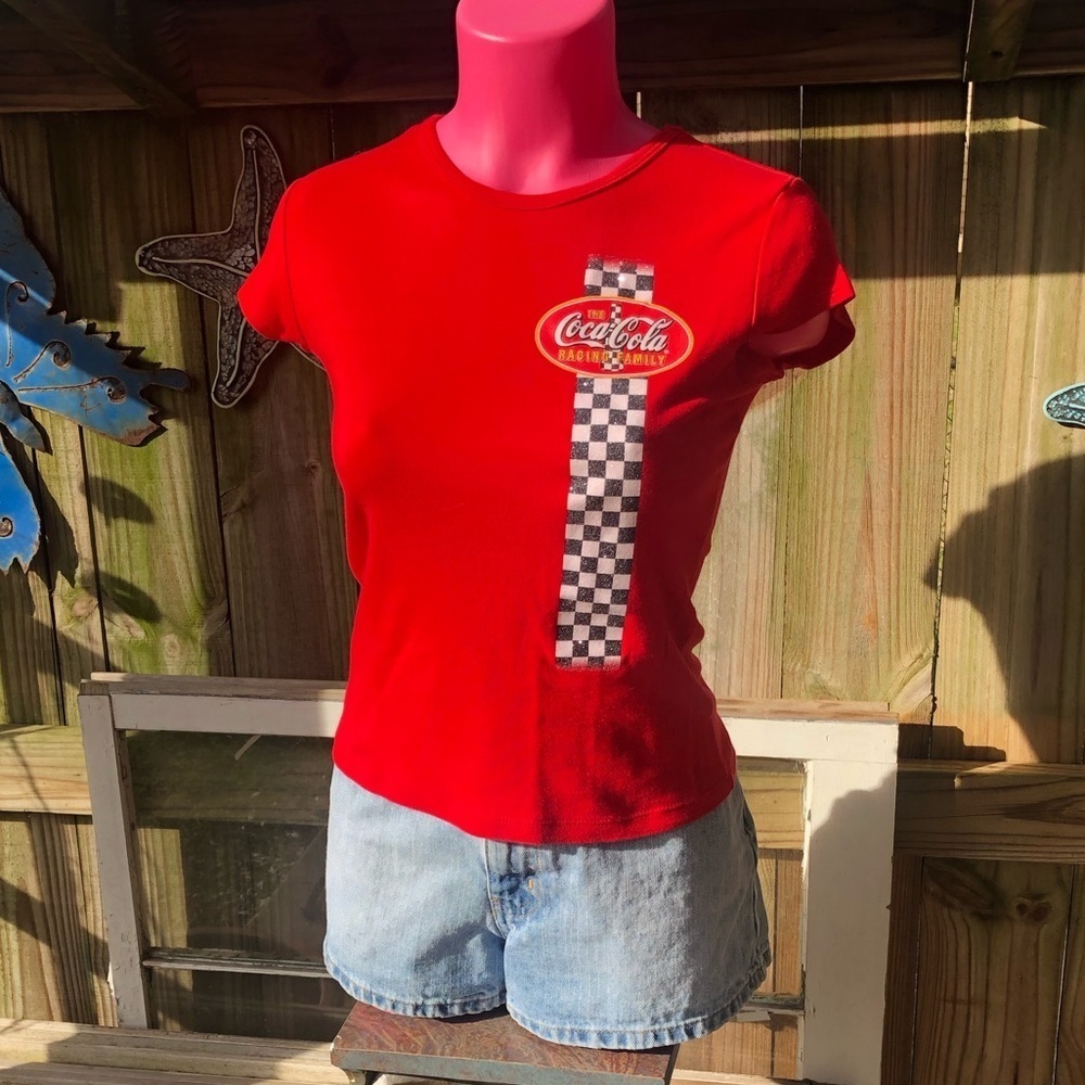 Women's Red Coca Cola Racing T-Shirt